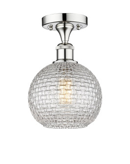 Edison One Light Semi-Flush Mount in Polished Chrome (405|616-1F-PC-G122C-8CL)