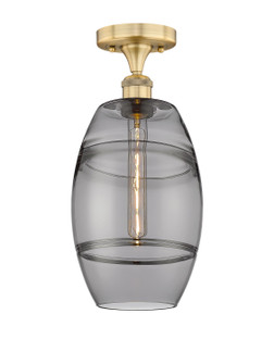 Edison One Light Semi-Flush Mount in Brushed Brass (405|616-1F-BB-G557-8SM)