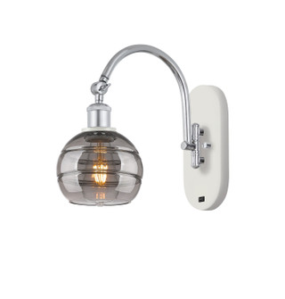 Ballston One Light Wall Sconce in White Polished Chrome (405|518-1W-WPC-G556-6SM)