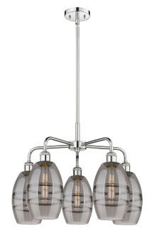 Downtown Urban Five Light Chandelier in Polished Chrome (405|516-5CR-PC-G557-6SM)
