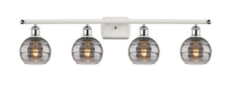 Ballston Four Light Bath Vanity in White Polished Chrome (405|516-4W-WPC-G556-6SM)