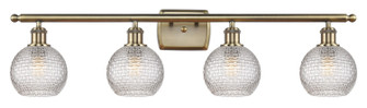 Ballston Four Light Bath Vanity in Antique Brass (405|516-4W-AB-G122C-6CL)