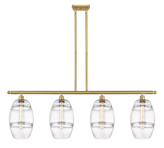 Ballston Four Light Island Pendant in Satin Gold (405|516-4I-SG-G557-8CL)