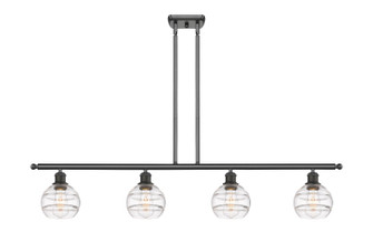 Ballston Four Light Island Pendant in Oil Rubbed Bronze (405|516-4I-OB-G556-6CL)