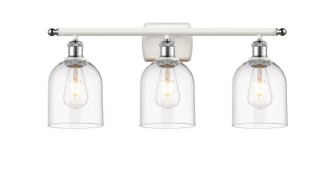 Ballston Three Light Bath Vanity in White Polished Chrome (405|516-3W-WPC-G558-6CL)
