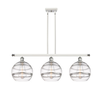 Ballston Three Light Island Pendant in White Polished Chrome (405|516-3I-WPC-G556-10CL)
