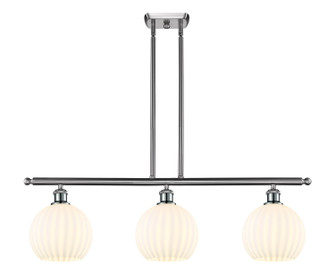 Ballston Three Light Island Pendant in Brushed Satin Nickel (405|516-3I-SN-G122C-8CL)