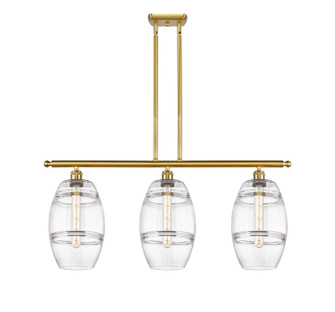 Ballston Three Light Island Pendant in Satin Gold (405|516-3I-SG-G557-8CL)