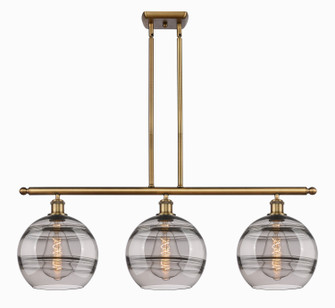 Ballston Three Light Island Pendant in Brushed Brass (405|516-3I-BB-G556-10SM)