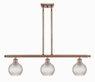 Ballston Three Light Island Pendant in Antique Copper (405|516-3I-AC-G122C-6CL)