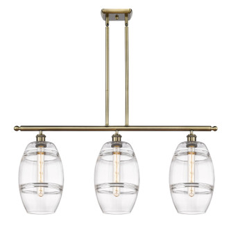 Ballston Three Light Island Pendant in Antique Brass (405|516-3I-AB-G557-8CL)