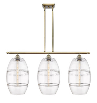 Ballston Three Light Island Pendant in Antique Brass (405|516-3I-AB-G557-10CL)