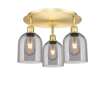 Ballston Three Light Semi-Flush Mount in Satin Nickel (405|516-3C-SN-G558-6BL)
