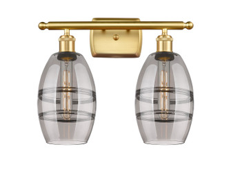 Ballston Two Light Bath Vanity in Satin Gold (405|516-2W-SG-G557-6SM)