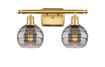 Ballston Two Light Bath Vanity in Satin Gold (405|516-2W-SG-G556-6SM)