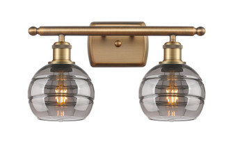 Ballston Two Light Bath Vanity in Brushed Brass (405|516-2W-BB-G556-6SM)