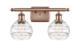 Ballston LED Bath Vanity in Antique Copper (405|516-2W-AC-G556-6CL)
