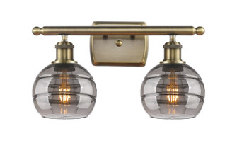 Ballston Two Light Bath Vanity in Antique Brass (405|516-2W-AB-G556-6SM)