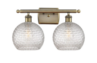 Ballston Two Light Bath Vanity in Antique Brass (405|516-2W-AB-G122C-8CL)