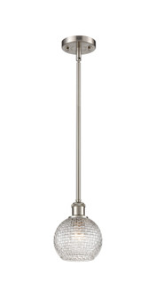 Ballston One Light Mini Pendant in Brushed Satin Nickel (405|516-1S-SN-G122C-6CL)
