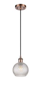 Ballston One Light Mini Pendant in Antique Copper (405|516-1P-AC-G122C-6CL)