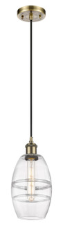 Ballston One Light Mini Pendant in Antique Brass (405|516-1P-AB-G557-6CL)