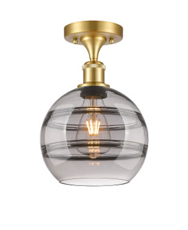 Ballston One Light Semi-Flush Mount in Satin Gold (405|516-1C-SG-G556-8SM)