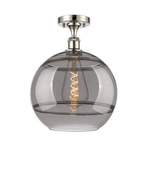 Ballston One Light Semi-Flush Mount in Polished Nickel (405|516-1C-PN-G556-12SM)