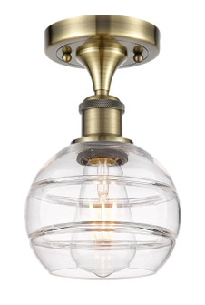 Ballston One Light Semi-Flush Mount in Antique Brass (405|516-1C-AB-G556-6CL)