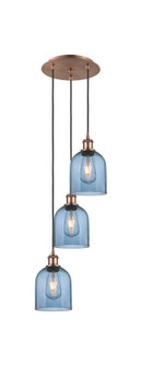 Ballston Three Light Pendant in Antique Copper (405|113B-3P-AC-G558-6BL)