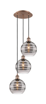 Ballston Three Light Pendant in Antique Copper (405|113B-3P-AC-G556-8SM)