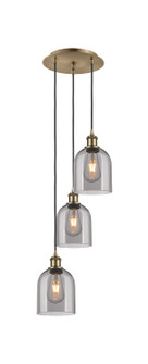 Ballston Three Light Pendant in Antique Brass (405|113B-3P-AB-G558-6SM)
