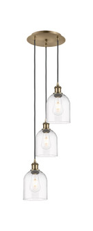 Ballston Three Light Pendant in Antique Brass (405|113B-3P-AB-G558-6CL)