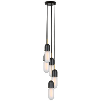 Junio LED Pendant in Bronze and Brass (268|TOB 5646BZ/HAB-FG-5)