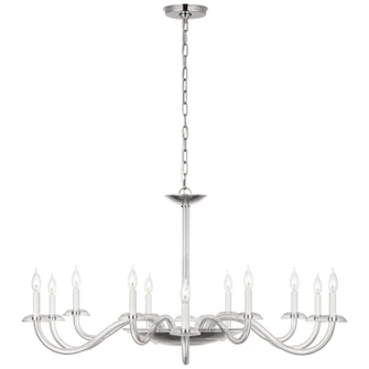 Brigitte LED Chandelier in Clear Glass and Polished Nickel (268|PCD 5021CG/PN)