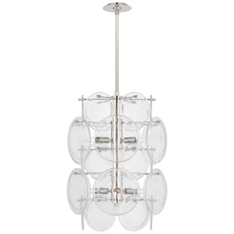 Loire Six Light Chandelier in Polished Nickel (268|ARN 5451PN-CSG)