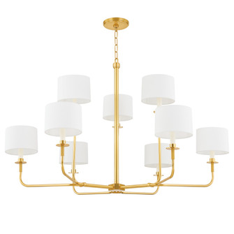 Paramus Eight Light Chandelier in Aged Brass (70|9148-AGB)