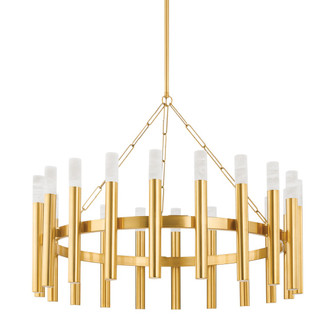 Pali 20 Light Chandelier in Aged Brass (70|5742-AGB)