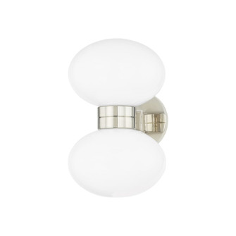 Otsego Two Light Wall Sconce in Polished Nickel (70|2402-PN)