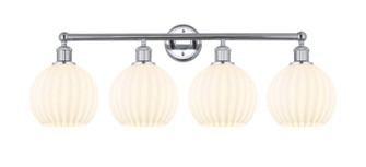 Edison Four Light Bath Vanity in Polished Chrome (405|616-4W-PC-G1217-8WV)