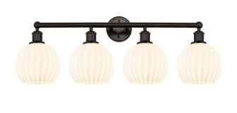 Edison Four Light Bath Vanity in Oil Rubbed Bronze (405|616-4W-OB-G1217-8WV)