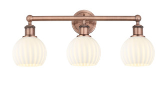 Edison Three Light Bath Vanity in Antique Copper (405|616-3W-AC-G1217-6WV)