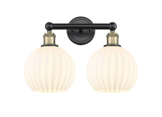 Edison Two Light Bath Vanity in Black Antique Brass (405|616-2W-BAB-G1217-8WV)