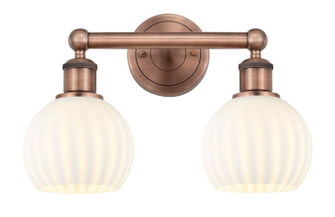 Edison Two Light Bath Vanity in Antique Copper (405|616-2W-AC-G1217-6WV)