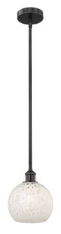 Edison One Light Mini Pendant in Matte Black (405|616-1S-BK-G1216-8WM)