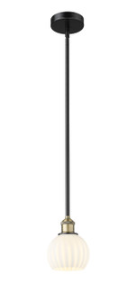 Edison One Light Mini Pendant in Black Antique Brass (405|616-1S-BAB-G1217-6WV)