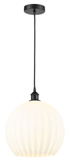 Edison One Light Pendant in Matte Black (405|616-1P-BK-G1217-14WV)