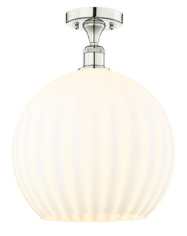 Edison One Light Semi-Flush Mount in Polished Nickel (405|616-1F-PN-G1217-14WV)