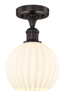 Edison One Light Semi-Flush Mount in Oil Rubbed Bronze (405|616-1F-OB-G1217-8WV)