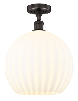 Edison One Light Semi-Flush Mount in Oil Rubbed Bronze (405|616-1F-OB-G1217-14WV)